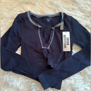 BDG Urban Outfitters Seamless Going For Gold Knit Top. XS/S